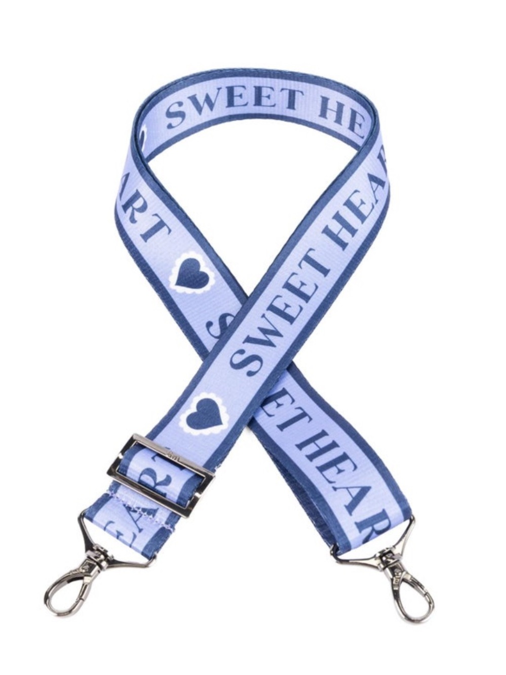 Lug Love 1.5" Webbed Strap Sweet Heart Bows Periwinkle